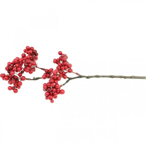 Artikel Dekorativ gren med röda bär bär gren höstdekoration 26cm 6st