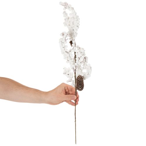 Konstgjord gren vinterdekoration med bär och kottar 60 cm | Floristik24.se