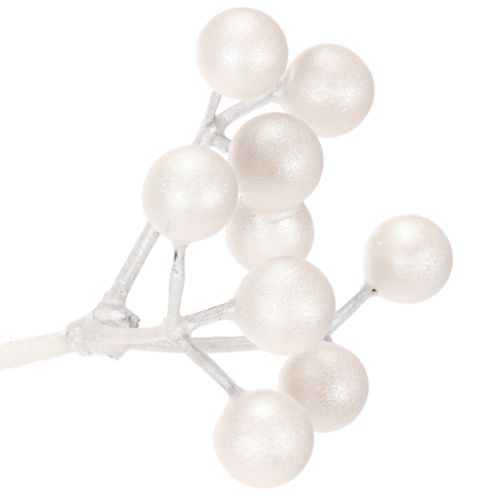 Konstgjord vit bärgren, dekorations-/pysselmaterial, 52 cm | Floristik24.se