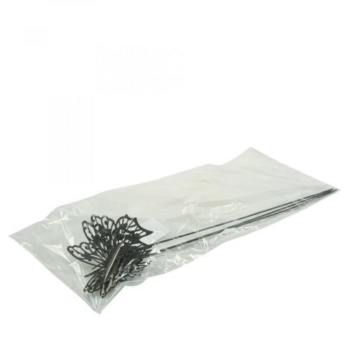 Artikel Blomplugg metallfjäril svart 10,5×8/44cm 3 st