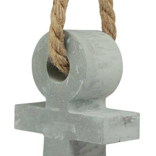 Floristik24 Betongankardekoration maritim bordsdekoration grå 18cmx4,5cmx22cm