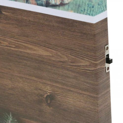 Floristik24 LED -väggmålning Julbrun LED -dekoration 38 × 38cm För batteri
