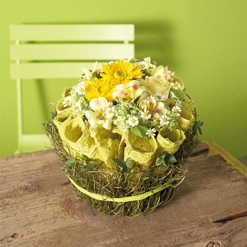 Artikel Skål blomsterarrangemang våtblommigt skum H6cm Ø14cm 4 st