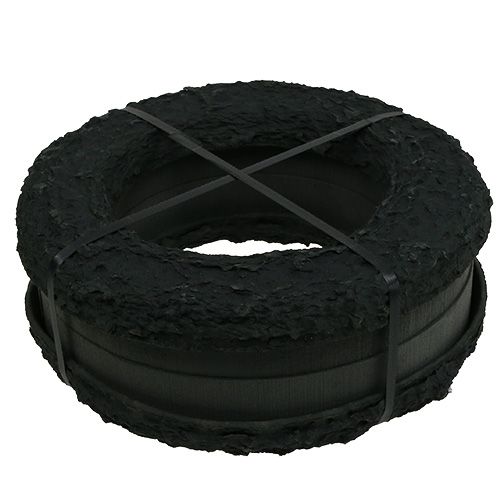 Artikel Blommig skumring med bas H5,5cm Ø32cm svart 2 st