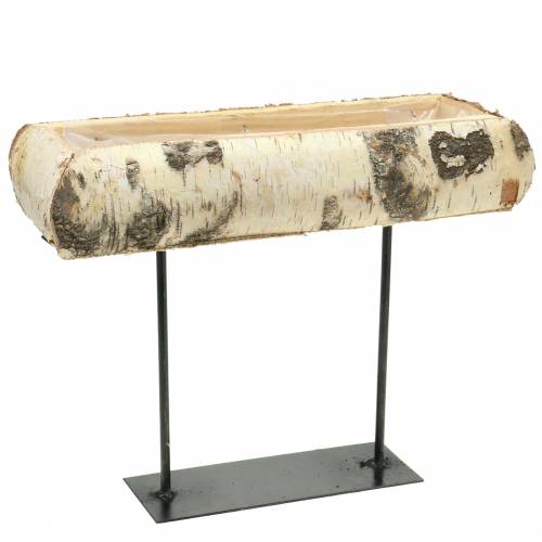 Floristik24 Björkplanter med metallbas 35x12cm H27cm