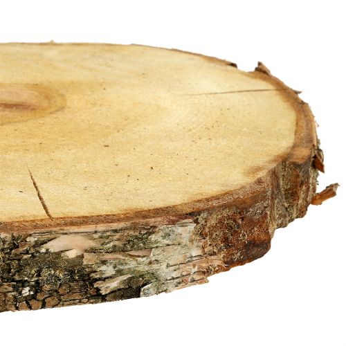 Floristik24 Björkskiva naturlig Ø30cm - 35cm