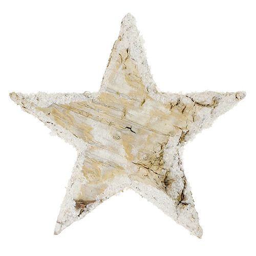 Artikel Björkstjärnor natursnötäckta 6,5cm 30 st