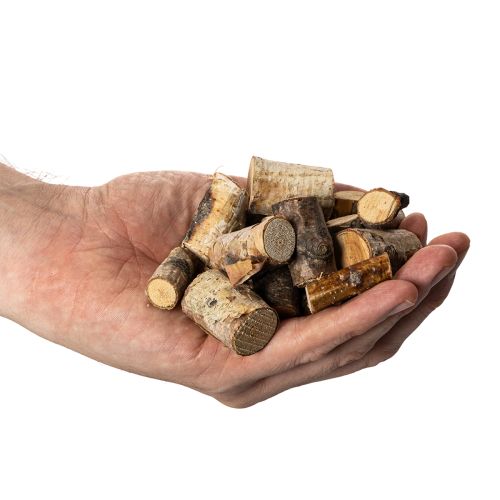 Dekorativa björkträbitar med bark för hantverk, 3 cm, 300 g | Floristik24.se