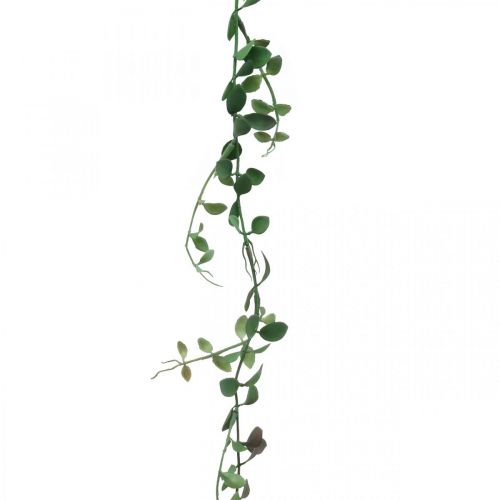 Krans av löv grön Konstgjorda gröna växter dekorationsgirlang 190cm