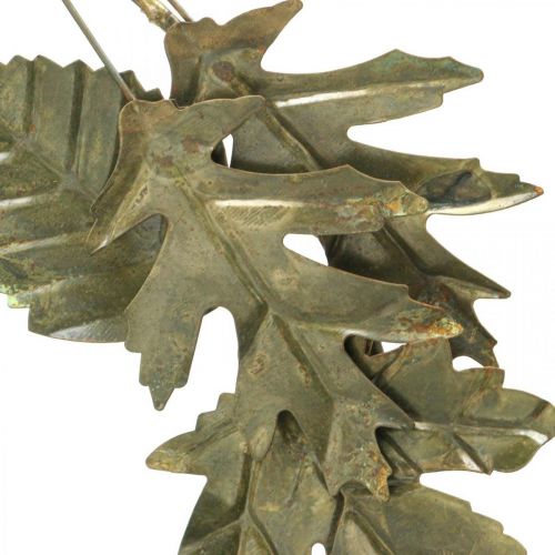 Artikel Dekorativ ring metall krans väggdekoration blad mässing Ø52cm