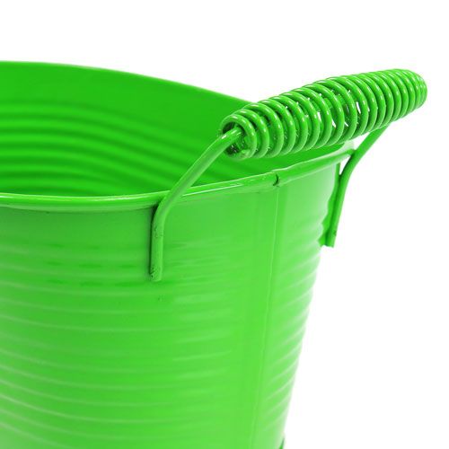 Floristik24 Plåtskål oval grön 20cm x 12cm x 9cm