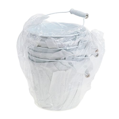 Artikel Plåthink vit Ø14cm H12cm 6 st