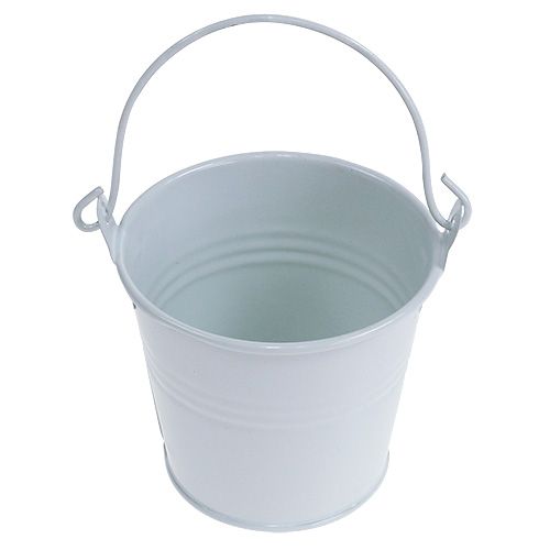 Floristik24 Plåthink vit Ø8cm H7cm 12p