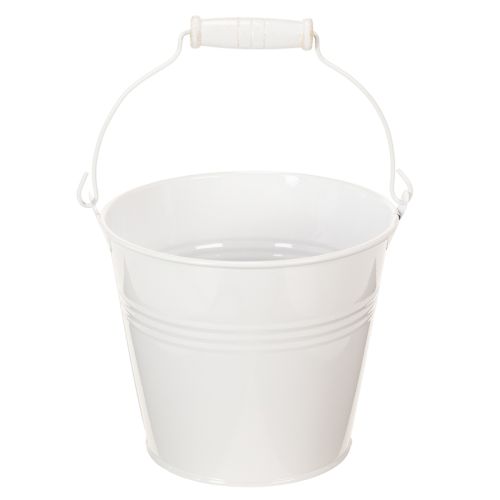 Vita plåthinkar Ø14cm H12cm 6 st