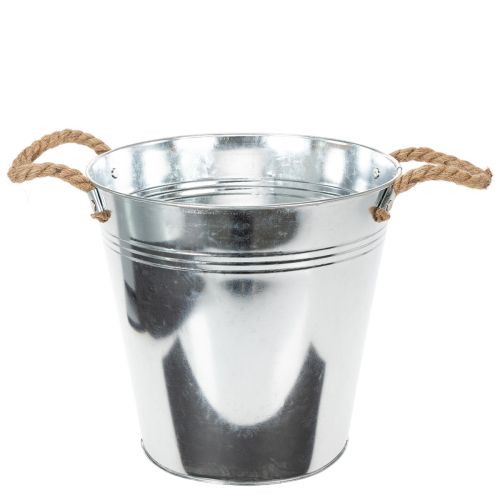 Glansig metallhink med rephandtag, Ø25 cm köpa | Floristik24.se