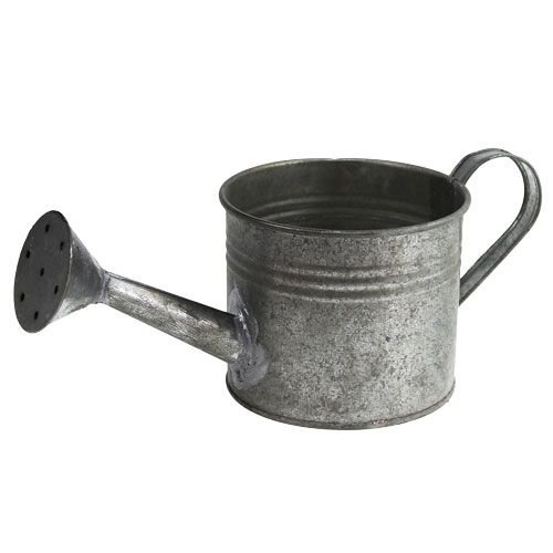 Floristik24 Plåtvattenburk silvermatt Ø10,5cm H10cm 8st