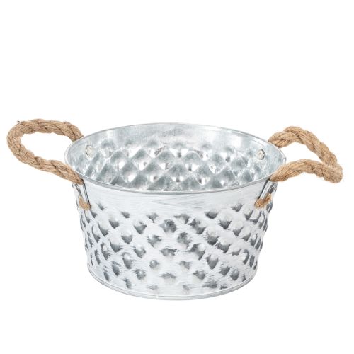 Plåtskål med rephandtag Ø18cm H10cm köpa | Floristik24.se