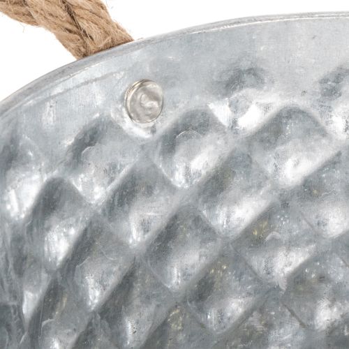 Plåtskål med rephandtag Ø18cm H10cm | Floristik24.se