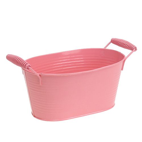 Floristik24 Plåtskål oval lax 20cm x 12cm H9cm