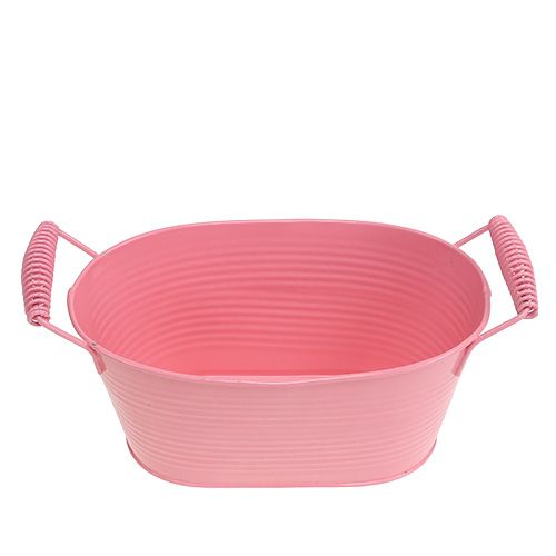 Floristik24 Plåtskål oval lax 20cm x 12cm H9cm