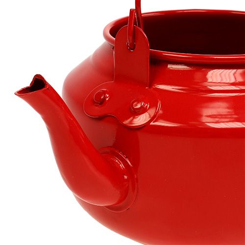 Floristik24 Tenn tekanna röd Ø12cm H9cm