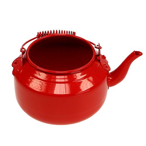 Floristik24 Tenn tekanna röd Ø12cm H9cm