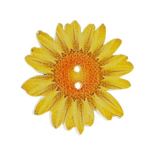 Floristik24 Blommor som knappar av trä Ø3,5cm diverse 90st