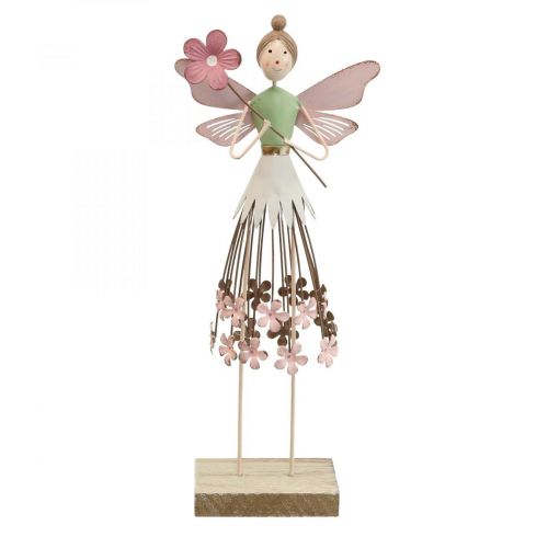 Floristik24 Blossom fairy bordsdekoration våren metall dekoration fairy rosa H30cm