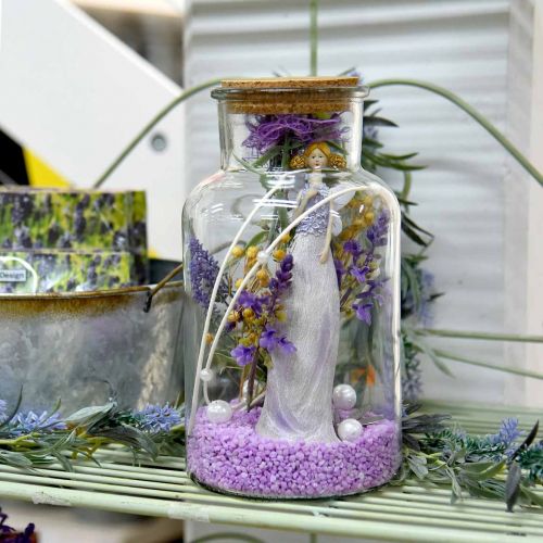 Blossom feer, vårdekoration, blomtomtar violett H19/19,5cm set om 2