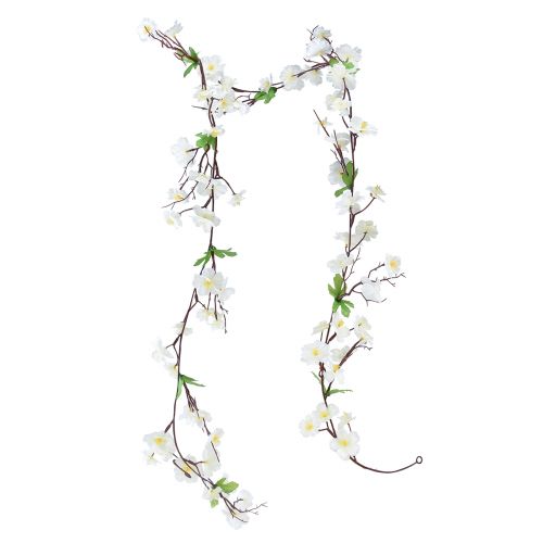 Artikel Blomstergirlang konstgjord blomstergirlang vita blommor 160cm