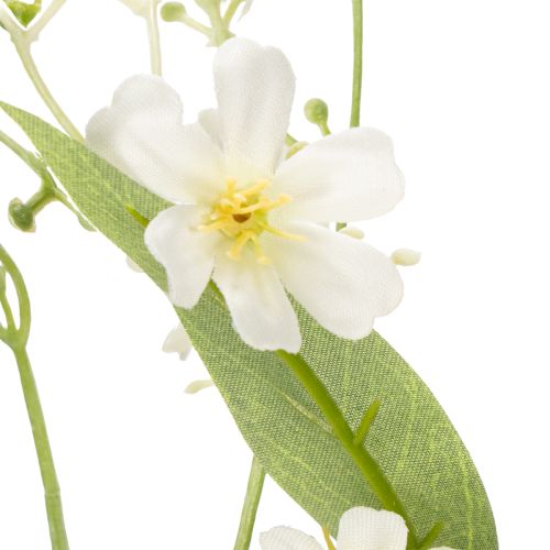 Artikel Dekorativ äppelblomskvist som konstgjord blomma för ljusa vardagsrumsdetaljer, krämfärgad, 108 cm, 2 stycken