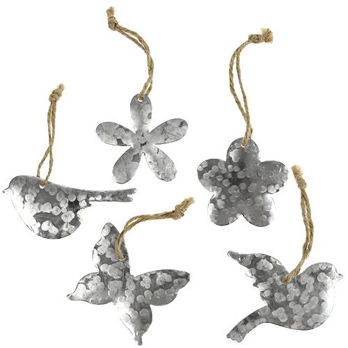 Blomma fågel fjäril metall 5,5 cm - 7,5 cm 15 st | Floristik24.se