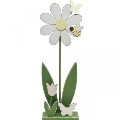Blomsterdekoration med bi, trädekoration för våren H56cm
