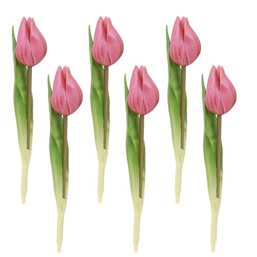 Artikel Blomsterdekoration Tulpaner Konstgjorda Blommor Lila 20cm 6 St