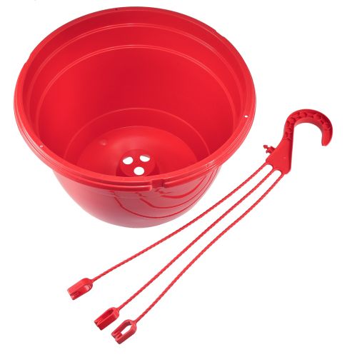 Artikel Hängkorg röd blomkruka för upphängning Ø25cm H50cm