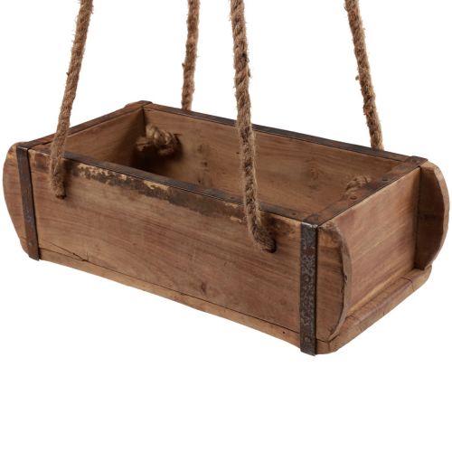 Artikel Hängande korg trä tegel form trä upcycling 31,5×15×10cm