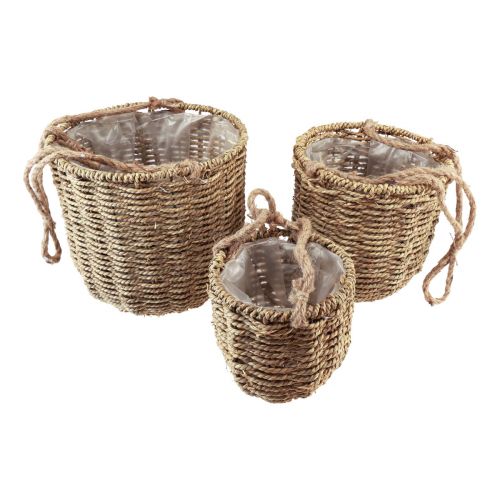 Floristik24 Hängande korg för plantering sjögräskorg Ø15/20/25cm set om 3