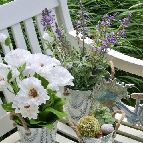 Artikel Blomsterdekoration lavendel i en kruka med konstgjorda växter