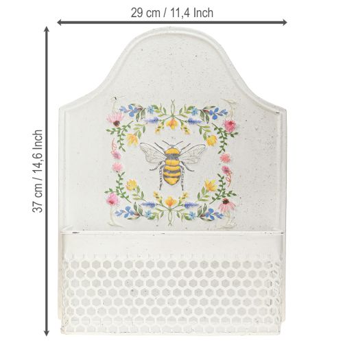 Artikel Hängande blomlåda metallbi krämfärgad L29cm