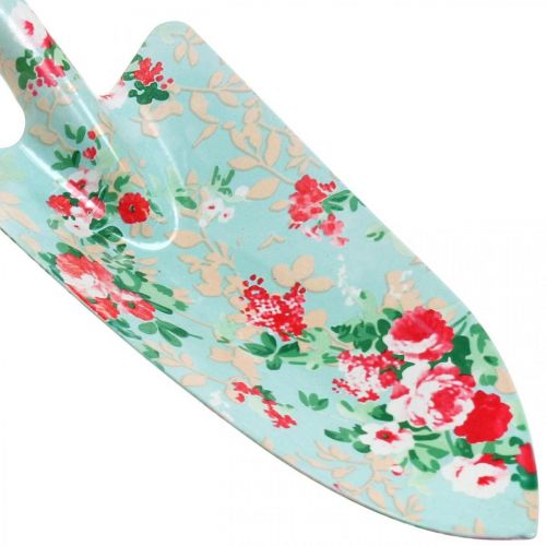 Floristik24 Metallskyffel, handskyffel med blommönster, växtslev, trädgårdsskyffel L28cm