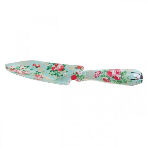 Floristik24 Metallskyffel, handskyffel med blommönster, växtslev, trädgårdsskyffel L28cm