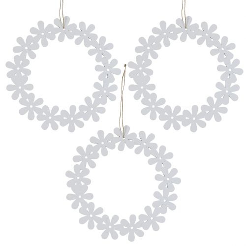 Floristik24 Blomma krans trävit Ø15cm 8st