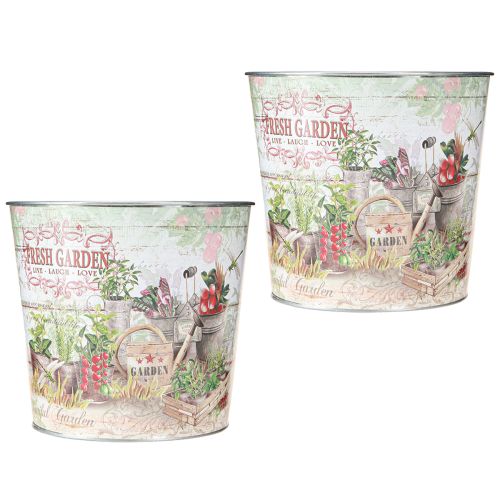 Artikel Blomkruka liten metallfärgad Fresh Garden H16cm 2st