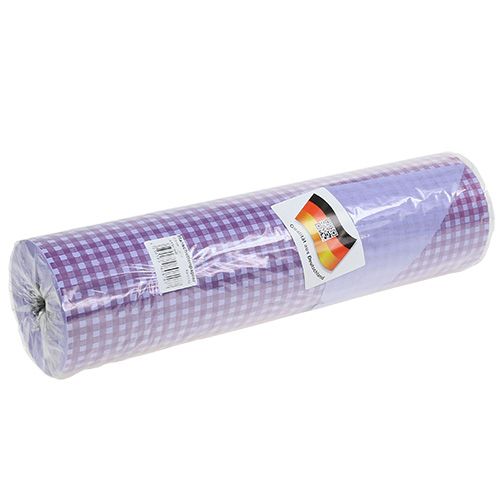 Artikel Blommigt papper 37,5cm rutig lila 100m