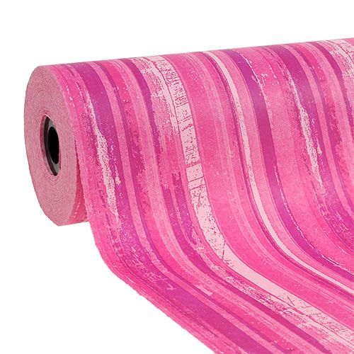 Artikel Blompapper 37,5cm rosa ränder 100m