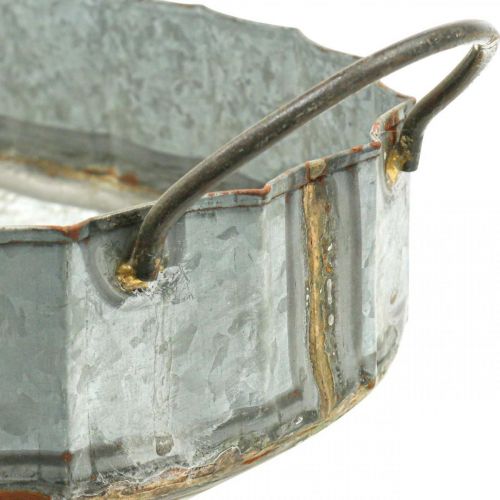 Artikel Blomskål metall zinkskål antik set om 2 L45cm/59cm