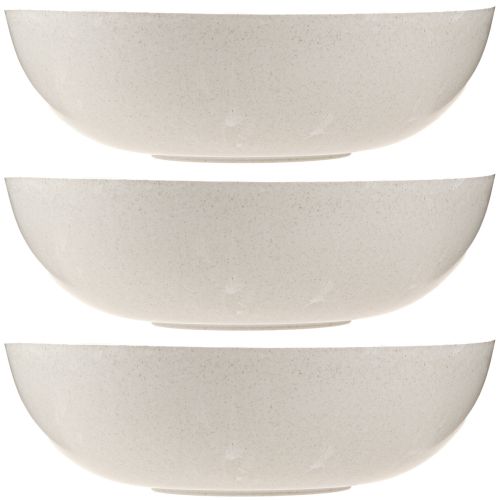 Artikel Blomskål plastskål i beige melerad Ø30cm 3st