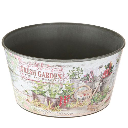 Floristik24 Blomskål vintage plast Fresh Garden färgglad Ø21cm 2st