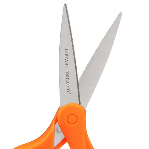 Artikel Blomsax med tänder av rostfritt stål i orange 20cm