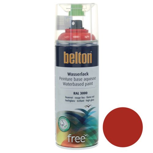 Floristik24 Belton fri vattenlack röd färg spray eldröd 400ml